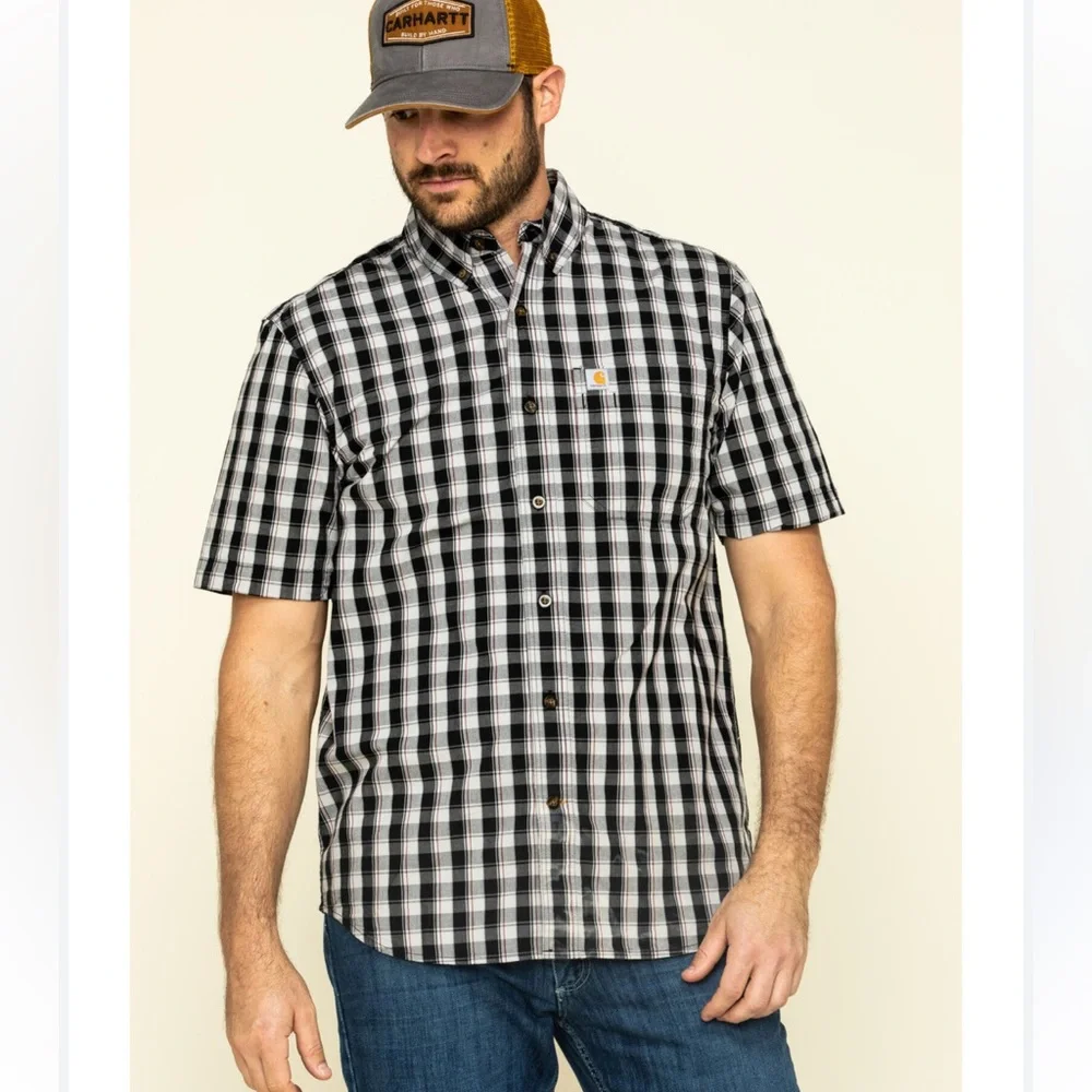Carhartt plaid button work shirt 3XL - Picture 1 of 8